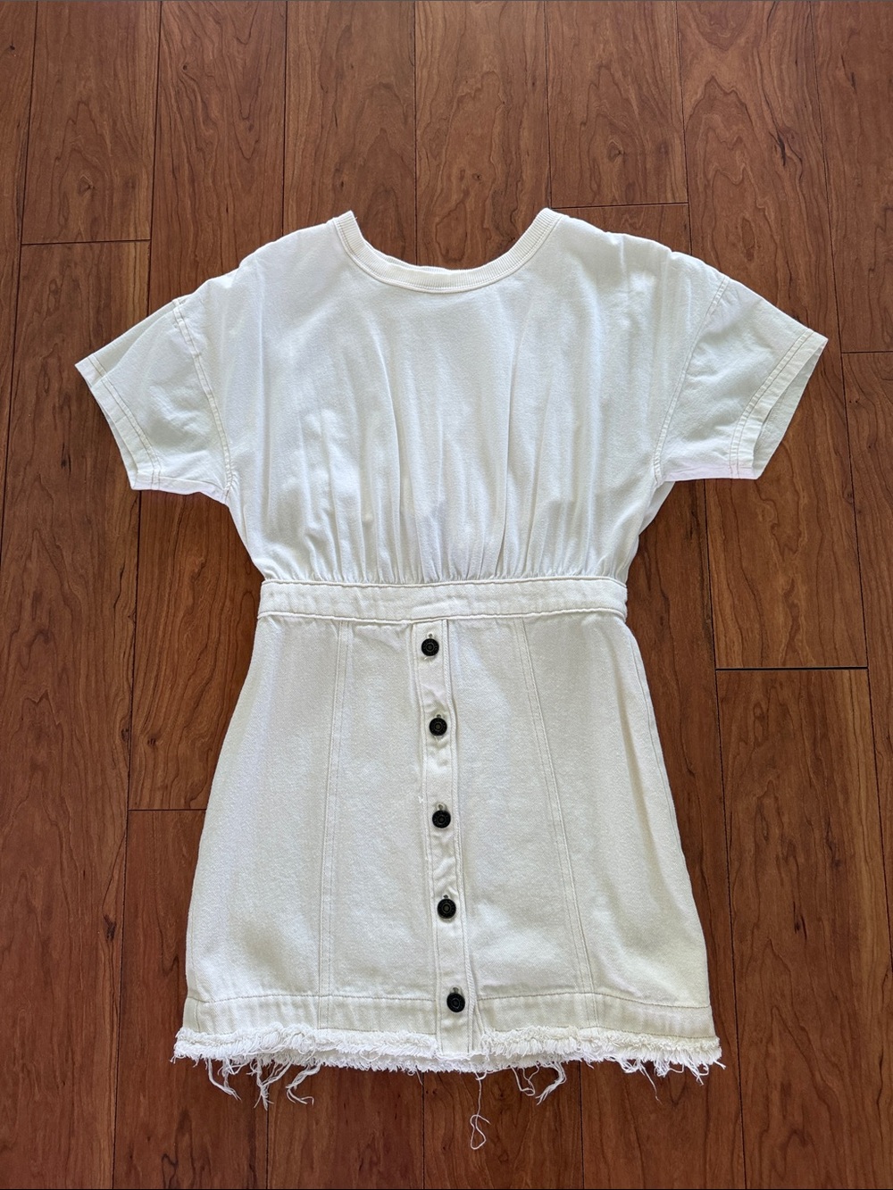 Pilcro White Button-Front Short Dress